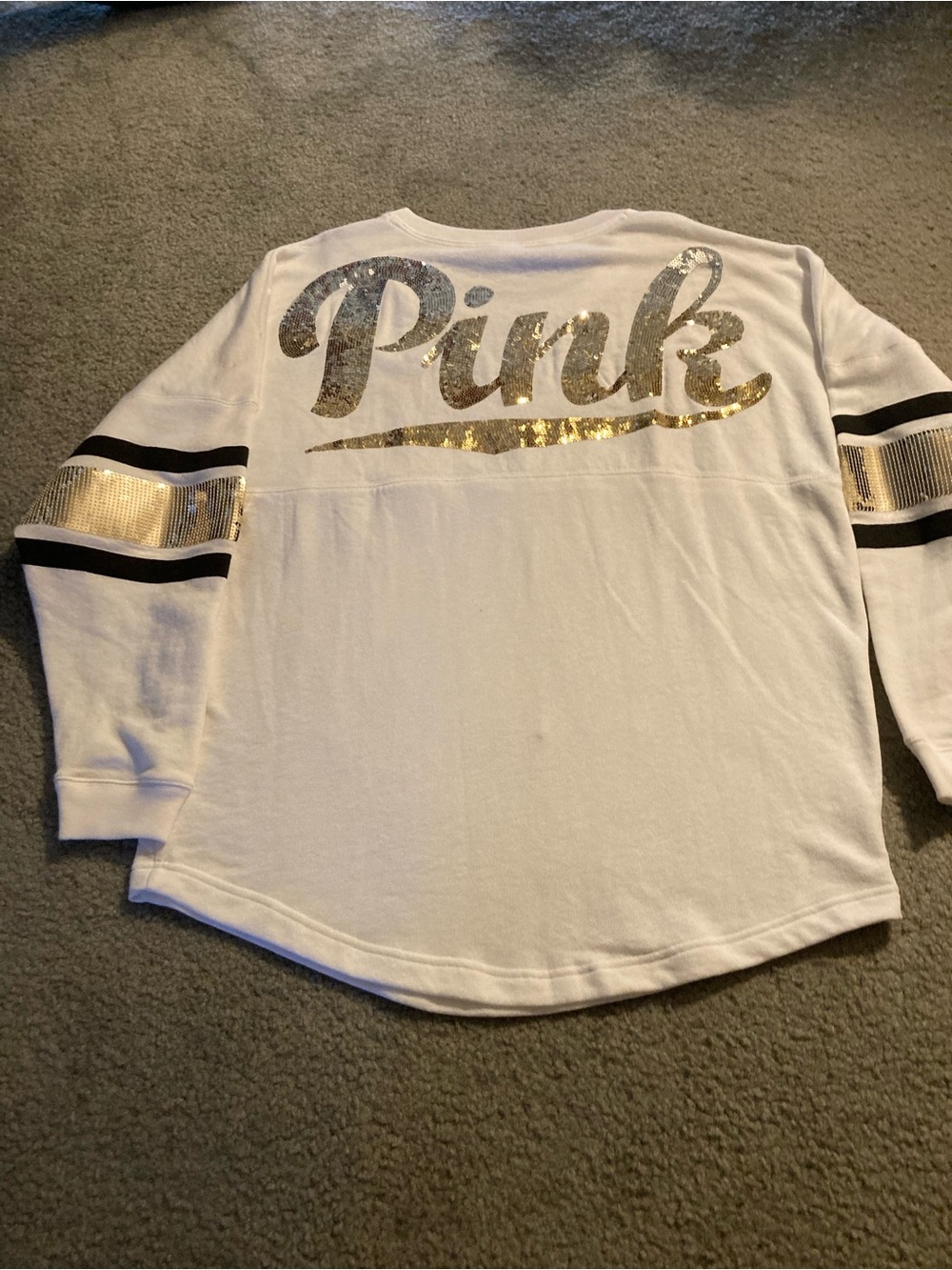 PINK by Victoria's Secret Lg. Sequin  Sweatshirt